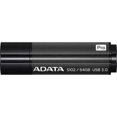 ADATA Adata Dashdrive S102 Pro 64Gb High-Speed Usb 3.0 Flash Drive, Grey AS102P-64G-RGY